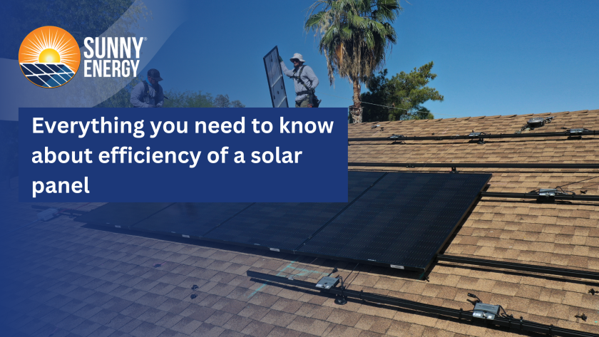 efficiency of a solar panel